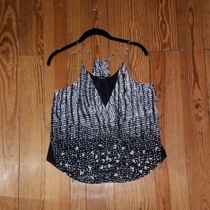 Trouve black and white silky cami